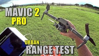 DJI Mavic 2 PRO Range Test  How Far Will It Go Light Urban [upl. by Hayidan]