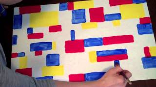 How to make your own Piet Mondrian painting [upl. by Carrissa]