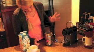 Nespresso Aeroccino Plus Frother Review Frothing Almond Milk [upl. by Radley549]