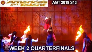 The Sacred Riana Scary Magician MULTIPLE SACRED RIANAS QUARTERFINALS 2 Americas Got Talent 2018 AGT [upl. by Aneres577]