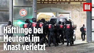 Gefängnismeuterei Polizei stürmt Knast in Thüringen  JVA Untermaßfeld [upl. by Adnoel]