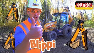 Alles über Bagger  Kinderlieder und Cartoons  Blippi  Moonbug Kids Deutsch [upl. by Sirrad]